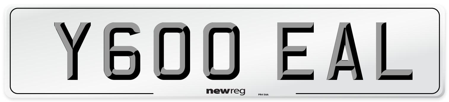 Y600 EAL Number Plate from New Reg